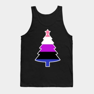 Christmas Tree LGBT Flag Genderfluid Tank Top